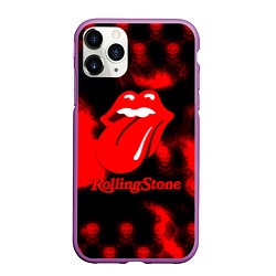 Чехол iPhone 11 Pro матовый Rolling Stone rock, цвет: 3D-фиолетовый