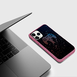 Чехол iPhone 11 Pro матовый Млечный геймпад, цвет: 3D-малиновый — фото 2
