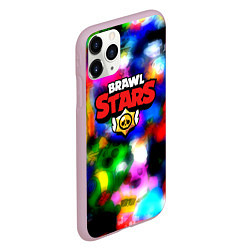 Чехол iPhone 11 Pro матовый Brawl stars все персонажи бравлеры, цвет: 3D-розовый — фото 2