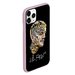 Чехол iPhone 11 Pro матовый Lil Peep mosaic rap, цвет: 3D-розовый — фото 2