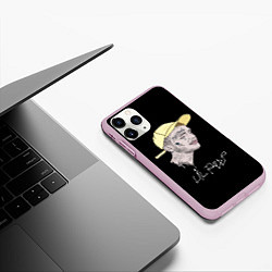 Чехол iPhone 11 Pro матовый Lil Peep rap steel, цвет: 3D-розовый — фото 2