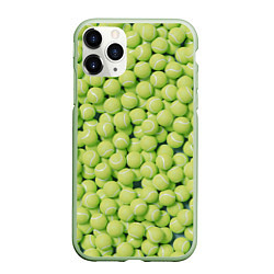 Чехол iPhone 11 Pro матовый Много теннисных мячей