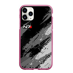 Чехол iPhone 11 Pro матовый N7 - mass effect monochrome