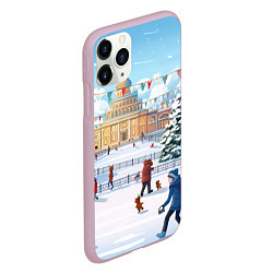 Чехол iPhone 11 Pro матовый Каникулы новогодние, цвет: 3D-розовый — фото 2