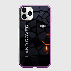 Чехол iPhone 11 Pro матовый Land Rover - плиты с эффектом свечения