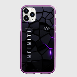 Чехол iPhone 11 Pro матовый Infiniti - плиты с эффектом свечения