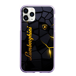 Чехол iPhone 11 Pro матовый Lamborghini - плиты с эффектом свечения