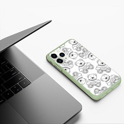 Чехол iPhone 11 Pro матовый Мишки из СССР, цвет: 3D-салатовый — фото 2