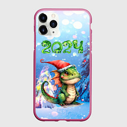 Чехол iPhone 11 Pro матовый Маленький дракончик новый год