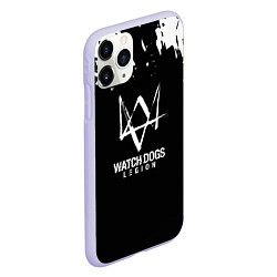 Чехол iPhone 11 Pro матовый Watch dogs краски, цвет: 3D-светло-сиреневый — фото 2