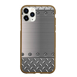 Чехол iPhone 11 Pro матовый Стальные листы, цвет: 3D-коричневый