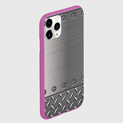 Чехол iPhone 11 Pro матовый Стальные листы, цвет: 3D-фиолетовый — фото 2