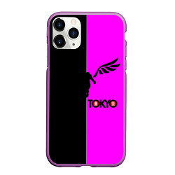 Чехол iPhone 11 Pro матовый Токийские мстители черно-розовый, цвет: 3D-фиолетовый