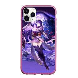 Чехол iPhone 11 Pro матовый Genshin Impact Shogun Raiden, цвет: 3D-малиновый