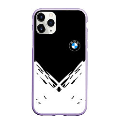 Чехол iPhone 11 Pro матовый BMW стильная геометрия спорт, цвет: 3D-светло-сиреневый