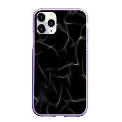 Чехол iPhone 11 Pro матовый Узор дыма, цвет: 3D-светло-сиреневый