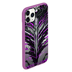 Чехол iPhone 11 Pro матовый Киберпанк доспех фиолетовый, цвет: 3D-фиолетовый — фото 2