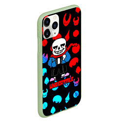 Чехол iPhone 11 Pro матовый Undertale роглайк, цвет: 3D-салатовый — фото 2
