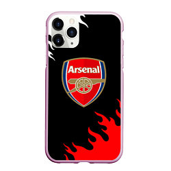 Чехол iPhone 11 Pro матовый Arsenal fc flame