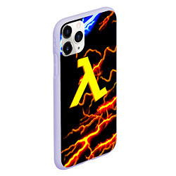 Чехол iPhone 11 Pro матовый Half Life молнии шторм, цвет: 3D-светло-сиреневый — фото 2