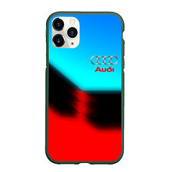 Чехол iPhone 11 Pro матовый AUDI sport brend color, цвет: 3D-темно-зеленый