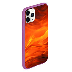 Чехол iPhone 11 Pro матовый Яркий огонь, цвет: 3D-фиолетовый — фото 2