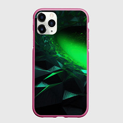 Чехол iPhone 11 Pro матовый Абстракция как зеленый мир, цвет: 3D-малиновый