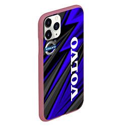 Чехол iPhone 11 Pro матовый Volvo - Синий спортивный, цвет: 3D-малиновый — фото 2