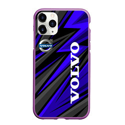 Чехол iPhone 11 Pro матовый Volvo - Синий спортивный, цвет: 3D-фиолетовый