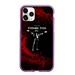 Чехол iPhone 11 Pro матовый Depeche Mode - personal jesus dave, цвет: 3D-фиолетовый