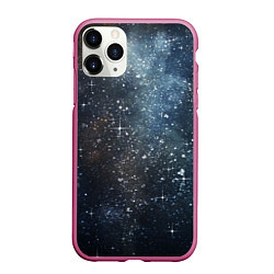Чехол iPhone 11 Pro матовый Темное космическое звездное небо
