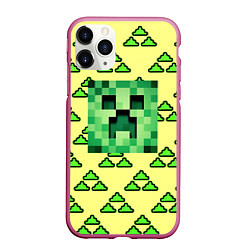 Чехол iPhone 11 Pro матовый Minecraft creeper game