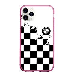 Чехол iPhone 11 Pro матовый BMW black geometry splash