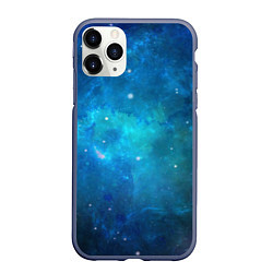 Чехол iPhone 11 Pro матовый Голубой космос