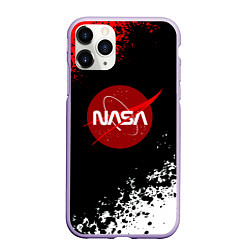 Чехол iPhone 11 Pro матовый NASA краски спорт, цвет: 3D-светло-сиреневый