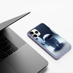 Чехол iPhone 11 Pro матовый Among us - fantasy - ai art, цвет: 3D-светло-сиреневый — фото 2