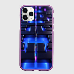 Чехол iPhone 11 Pro матовый Плиты абстракции, цвет: 3D-фиолетовый