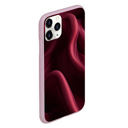 Чехол iPhone 11 Pro матовый Бордовый шелк, цвет: 3D-розовый — фото 2