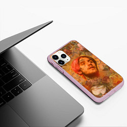 Чехол iPhone 11 Pro матовый Lil Peep розы, цвет: 3D-розовый — фото 2