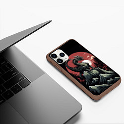 Чехол iPhone 11 Pro матовый Дракон хрустальных льдов, цвет: 3D-коричневый — фото 2