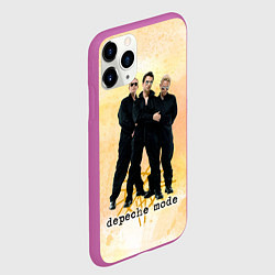 Чехол iPhone 11 Pro матовый Depeche Mode - Universe band, цвет: 3D-фиолетовый — фото 2