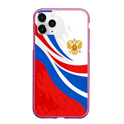 Чехол iPhone 11 Pro матовый Россия - спортивная униформа