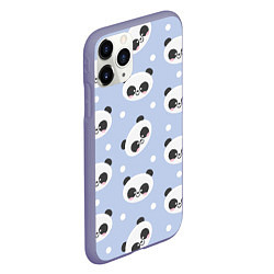 Чехол iPhone 11 Pro матовый Милая мультяшная панда, цвет: 3D-серый — фото 2