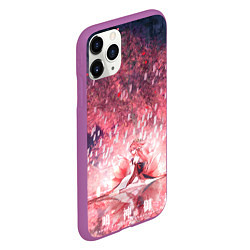 Чехол iPhone 11 Pro матовый Genshin Impact Яэ Мико, цвет: 3D-фиолетовый — фото 2