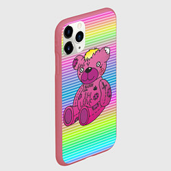 Чехол iPhone 11 Pro матовый Медвежонок Лил Пип, цвет: 3D-малиновый — фото 2