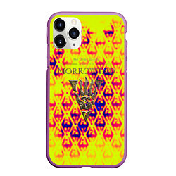 Чехол iPhone 11 Pro матовый The elder scrolls game yellow dragon, цвет: 3D-фиолетовый