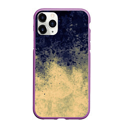 Чехол iPhone 11 Pro матовый Абстракция - чернила на песке, цвет: 3D-фиолетовый