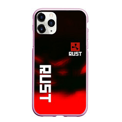 Чехол iPhone 11 Pro матовый Rust the game colors, цвет: 3D-розовый