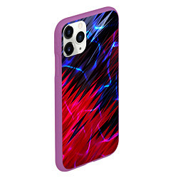 Чехол iPhone 11 Pro матовый Вибро волны, цвет: 3D-фиолетовый — фото 2