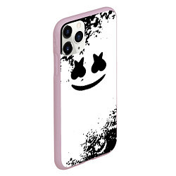 Чехол iPhone 11 Pro матовый Marshmello dj краски, цвет: 3D-розовый — фото 2